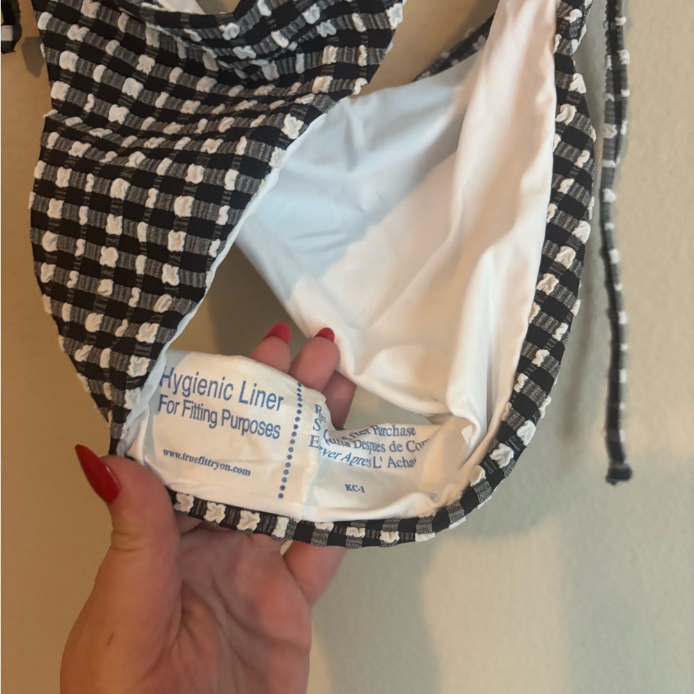 Nessy Swimwear Gingham Tie Bottoms size L - Picture 4 of 6